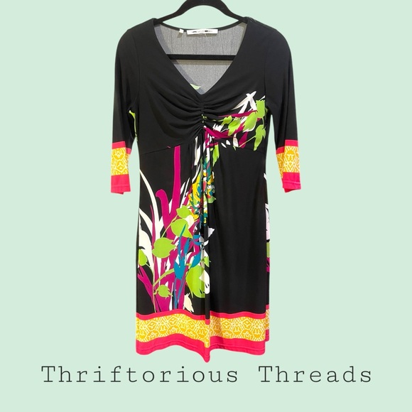 Diane Von Furstenberg Floral Print Dress - Picture 1 of 3